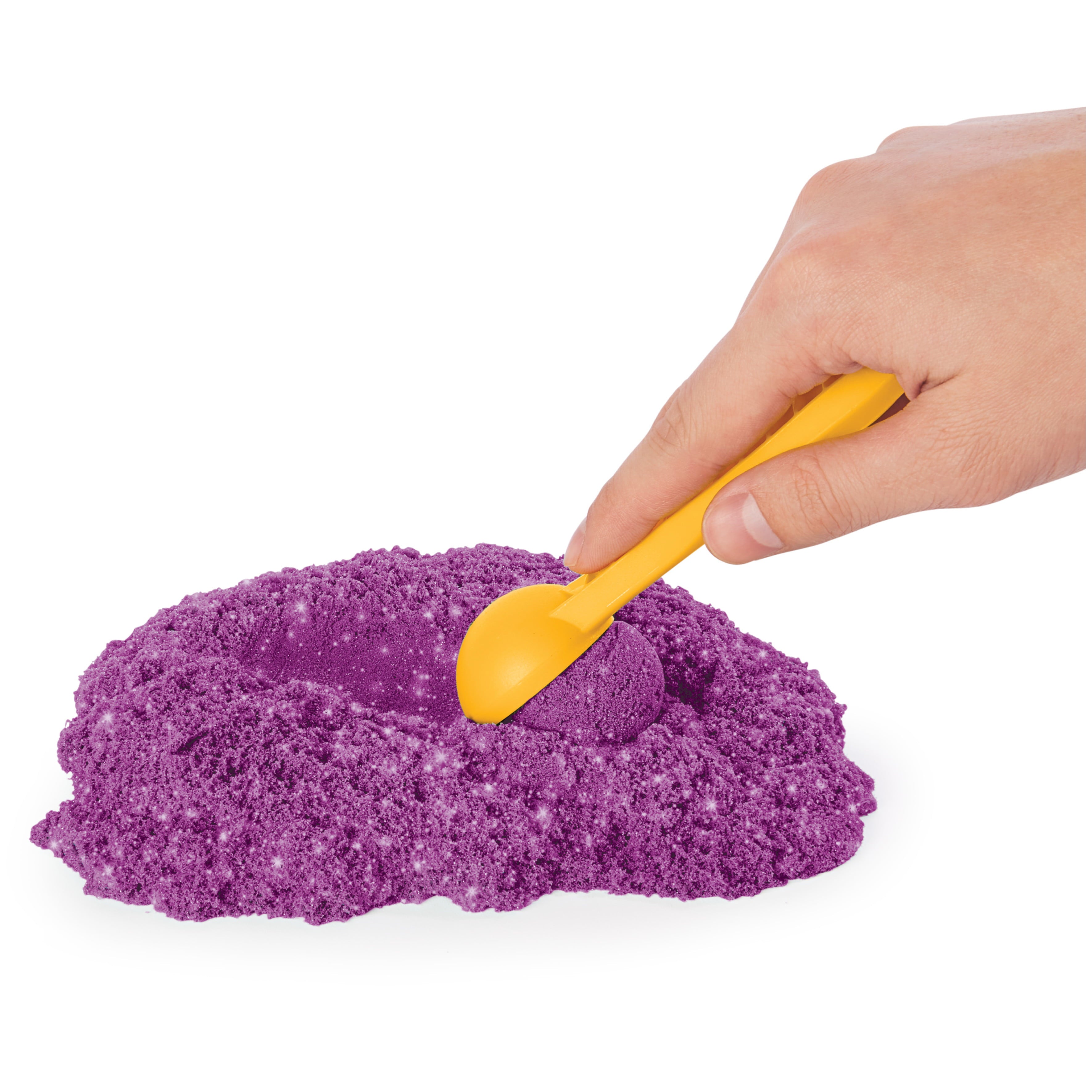 Kinetic Sand Sparkle Sandcastle Set w/ 1lb Purple Shimmer Kinetic Sand