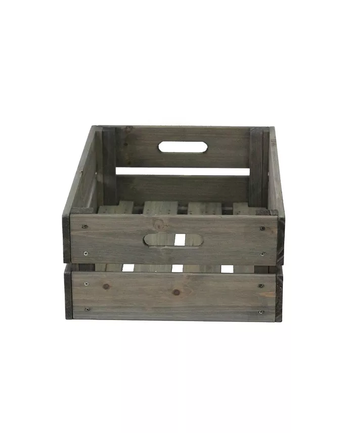 VegTrug Wooden Crate - Gray Wash (FSC 100%)