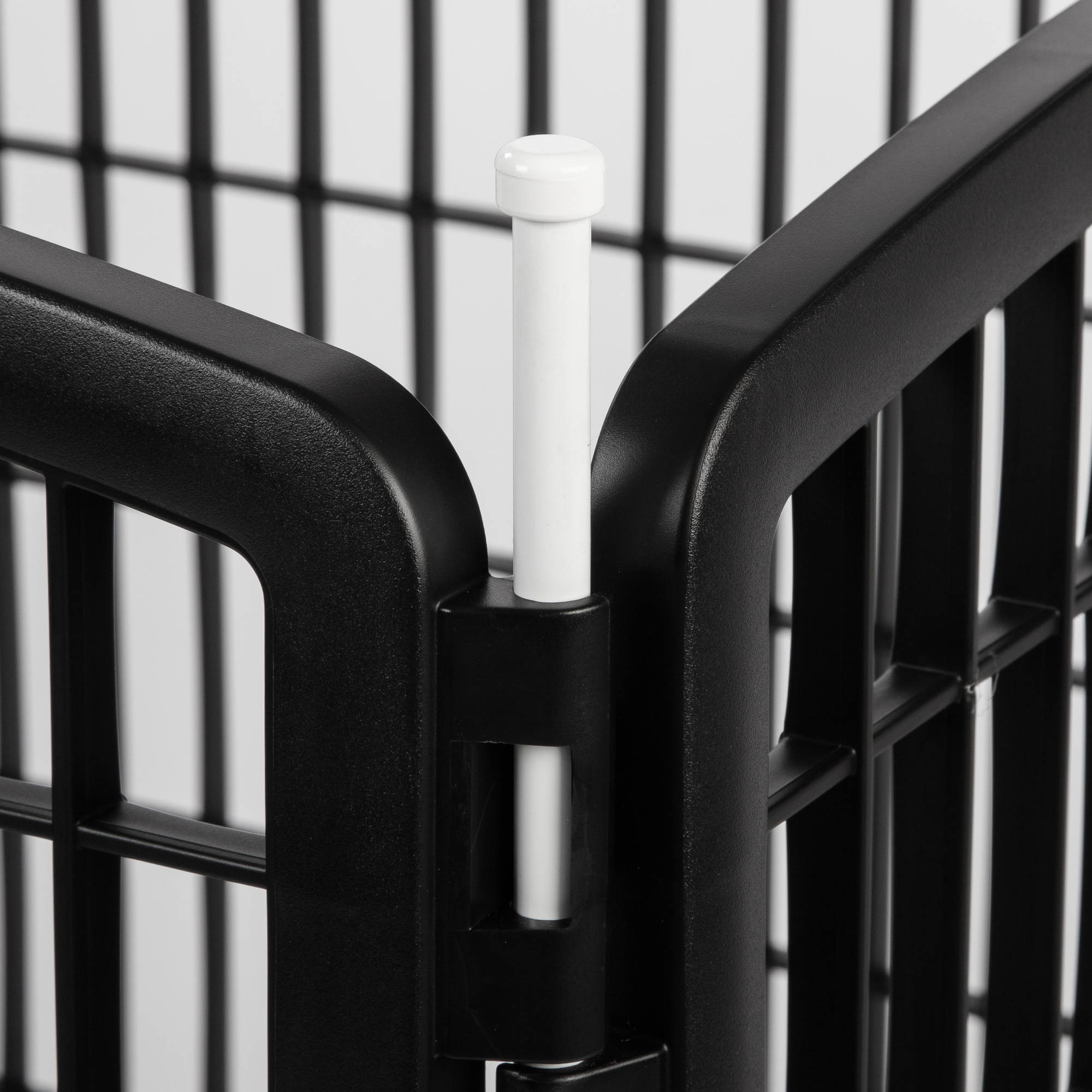 IRIS 34'' Exercise 8-Panel Pet Playpen without Door， Black