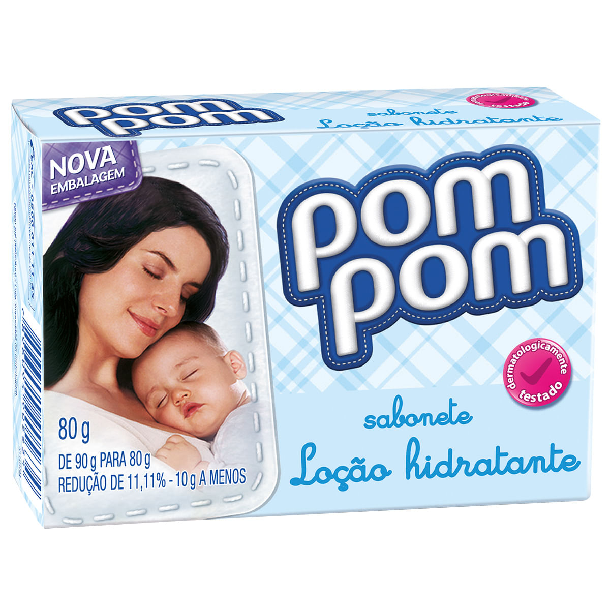 Sabonete em Barra para Bebe Pom Pom Locao Hidratante 80g