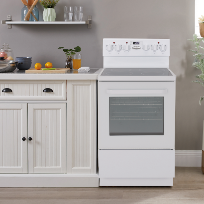Marathon MER245W1 24quot White Schott Ceran Smooth Top Electric Range