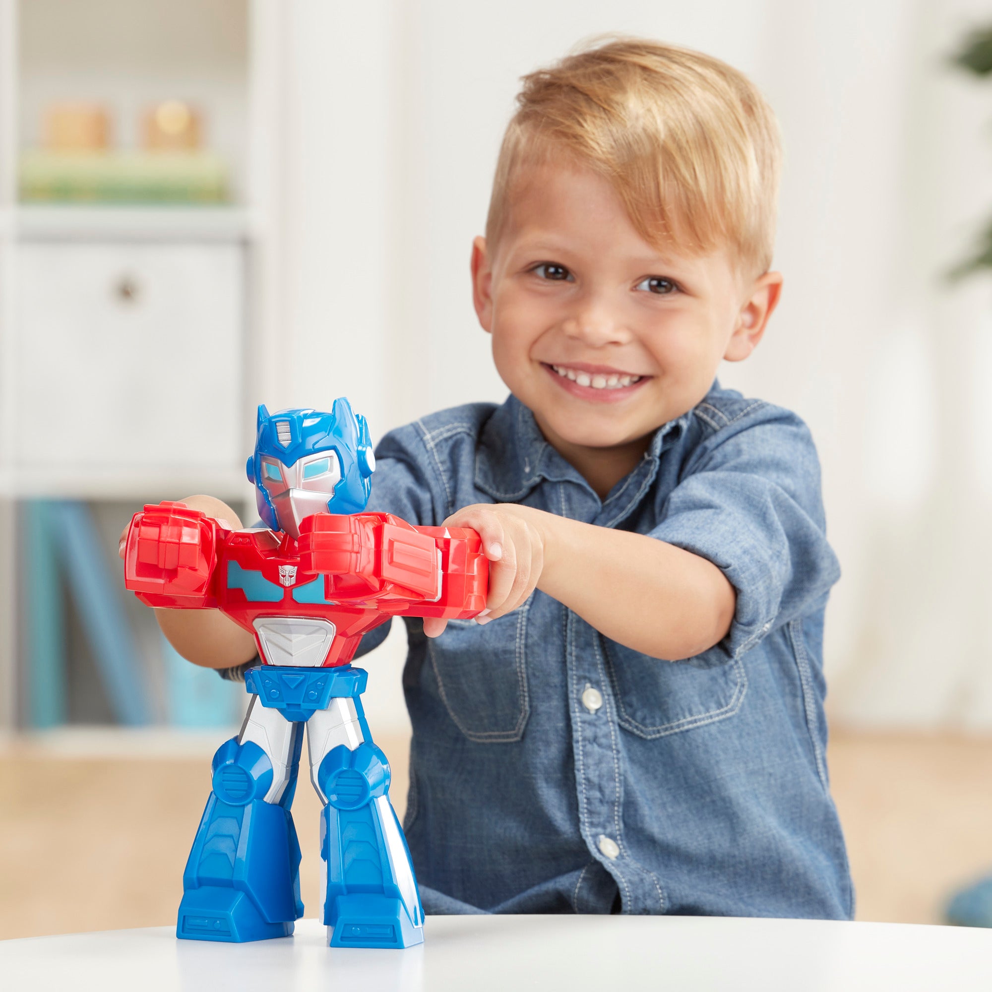 Transformers Rescue Bots Academy Mega Mighties 10-Inch Optimus Prime Action Figure