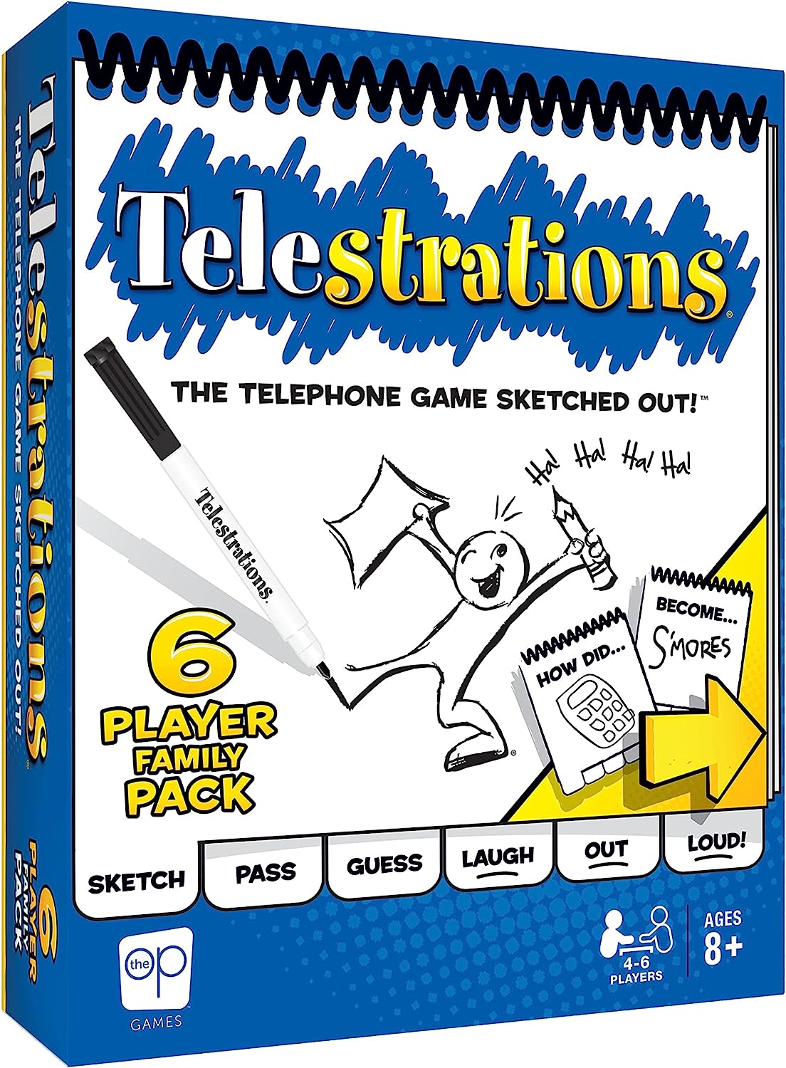 Telestrations 6 Player Family Pack Party Board Game