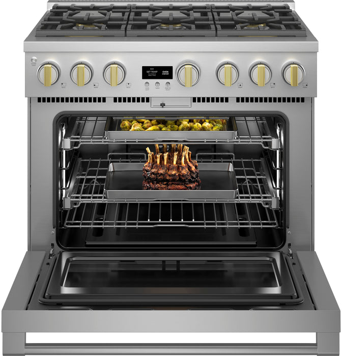 Monogram ZGP366NTSS 36quot All Gas Professional Range with 6 Burners