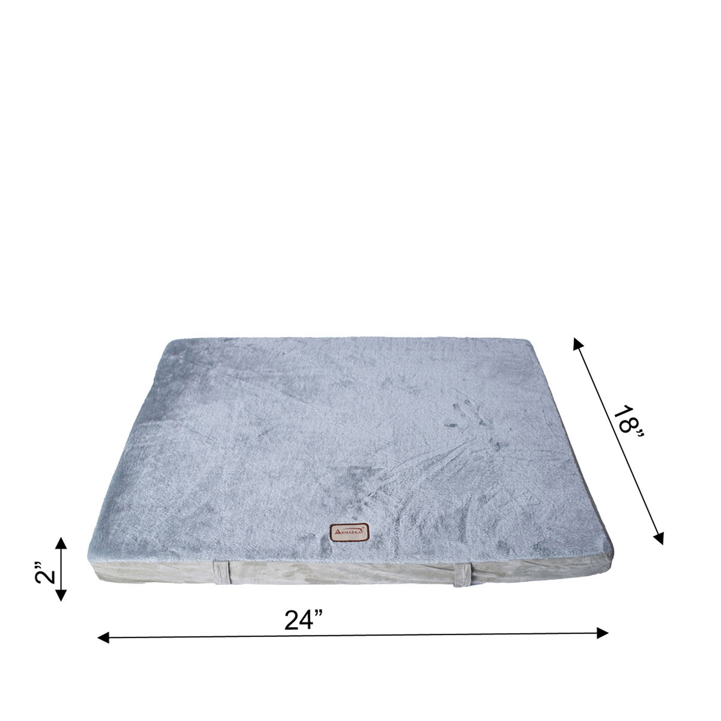 Armarkat Memory Foam Orthopedic Pet Bed Pad in Sage Green and Gray 24