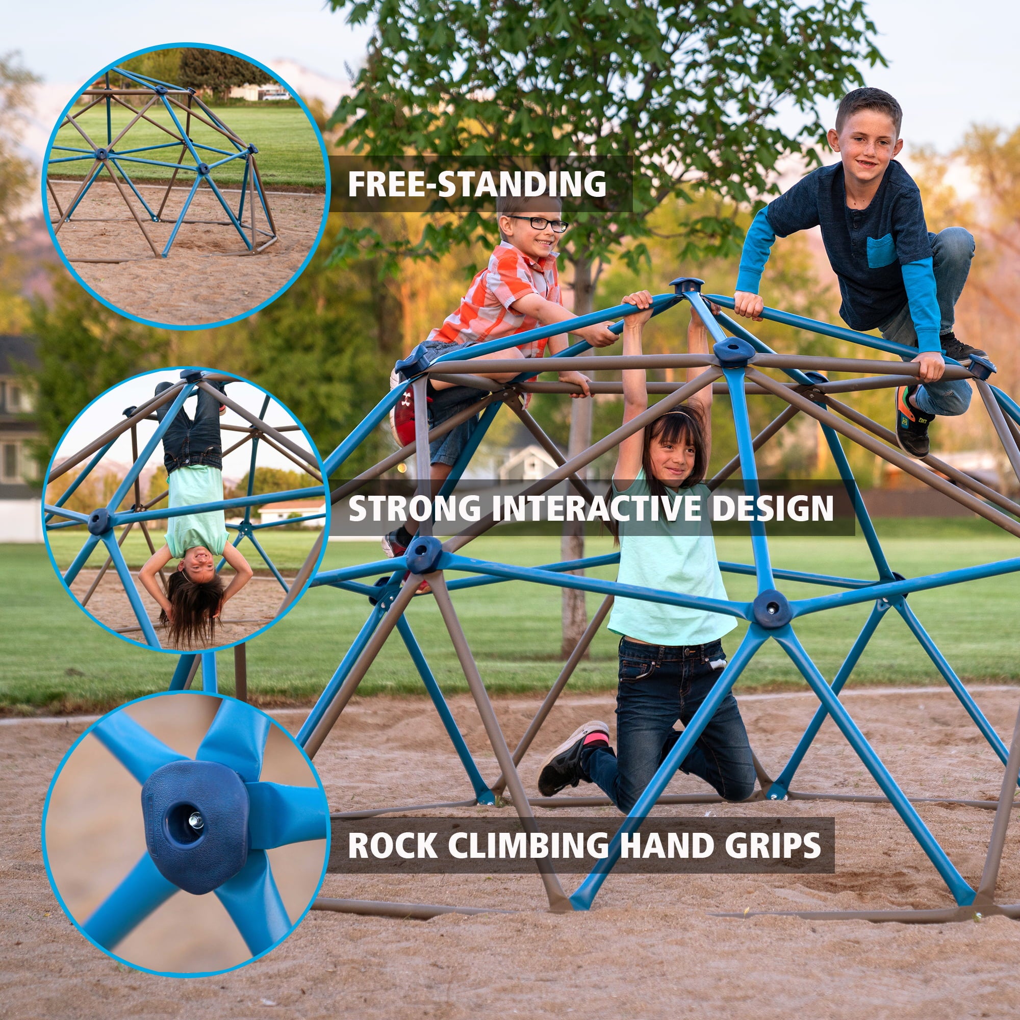 Lifetime Kid's 54 inch Dome Climber， Blue and Brown (91012)