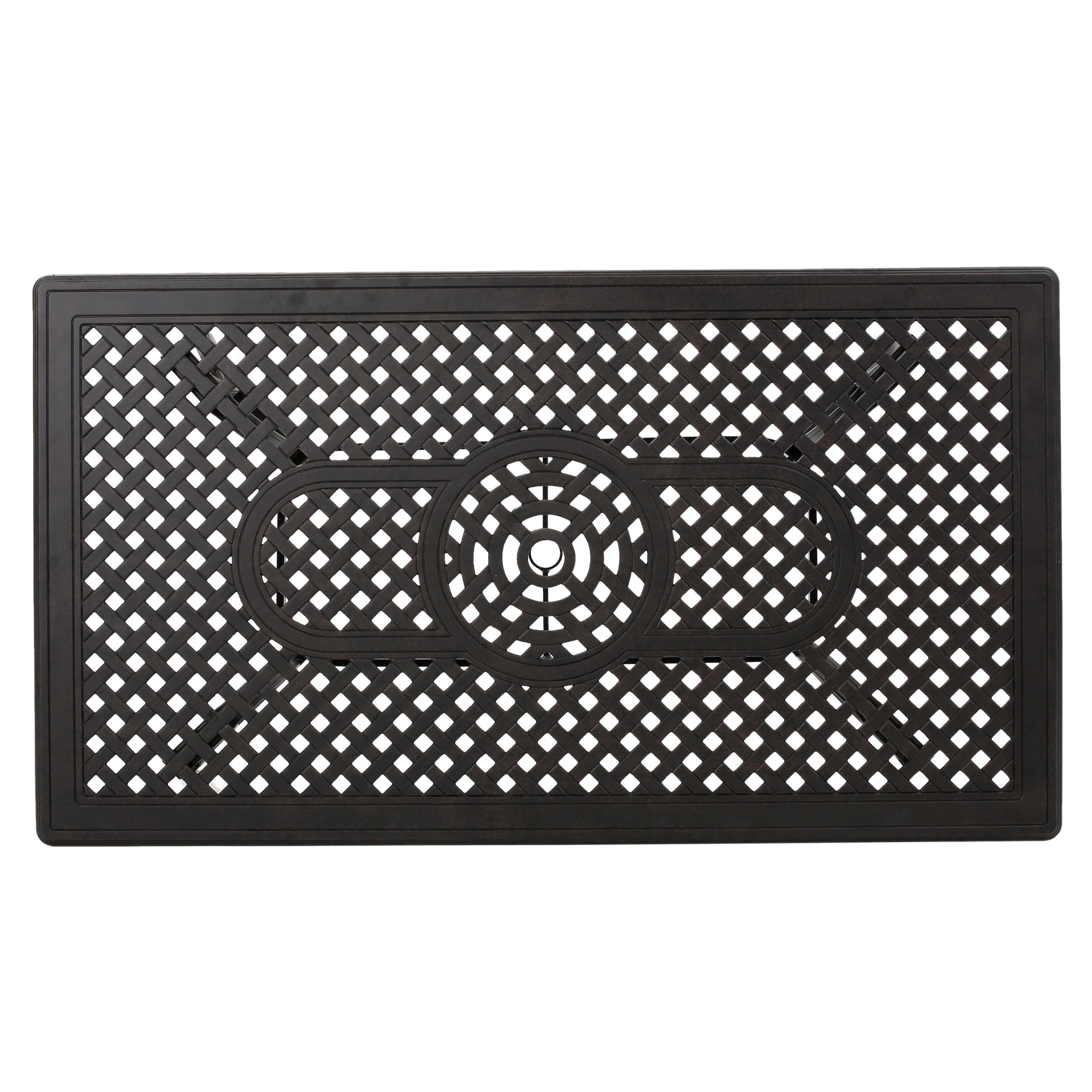 Fonzo Outdoor Bronze Cast Aluminum Rectangular Dining Table (ONLY)