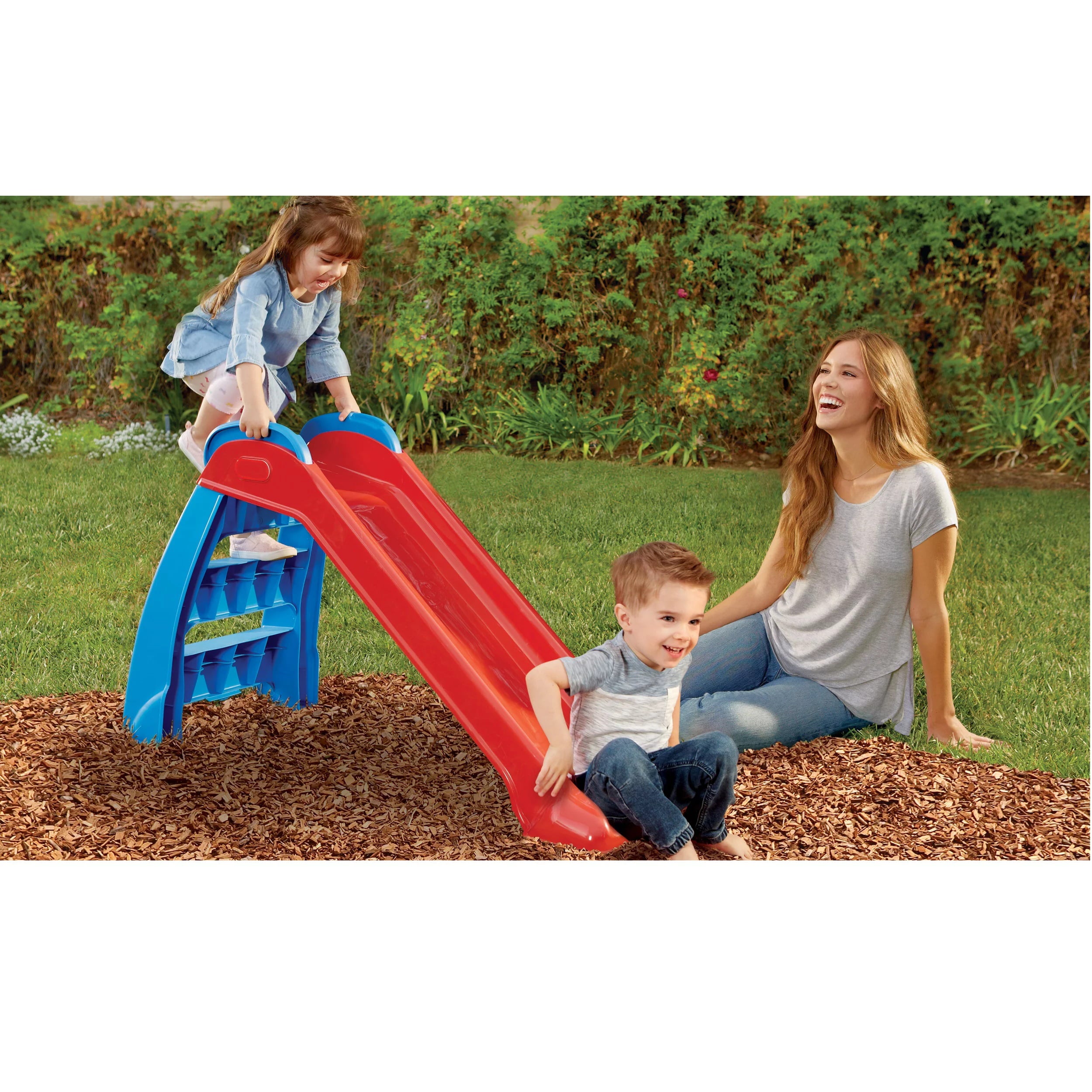 First Slide for Kids， Easy Set Up for Indoor Outdoor， Easy to Store， for Toddlers Ages 18 Months - 6 years