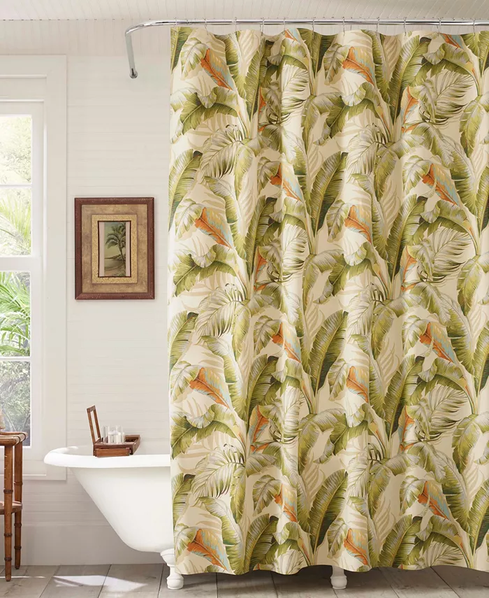 Tommy Bahama Home Palmiers 100% Cotton Long Shower Curtain