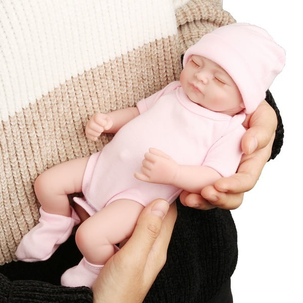 Fullbody Silicone Reborn Sleeping Baby Doll Lifelike Newborn Girl Toddler Infant for Expectant Mothers Nurses