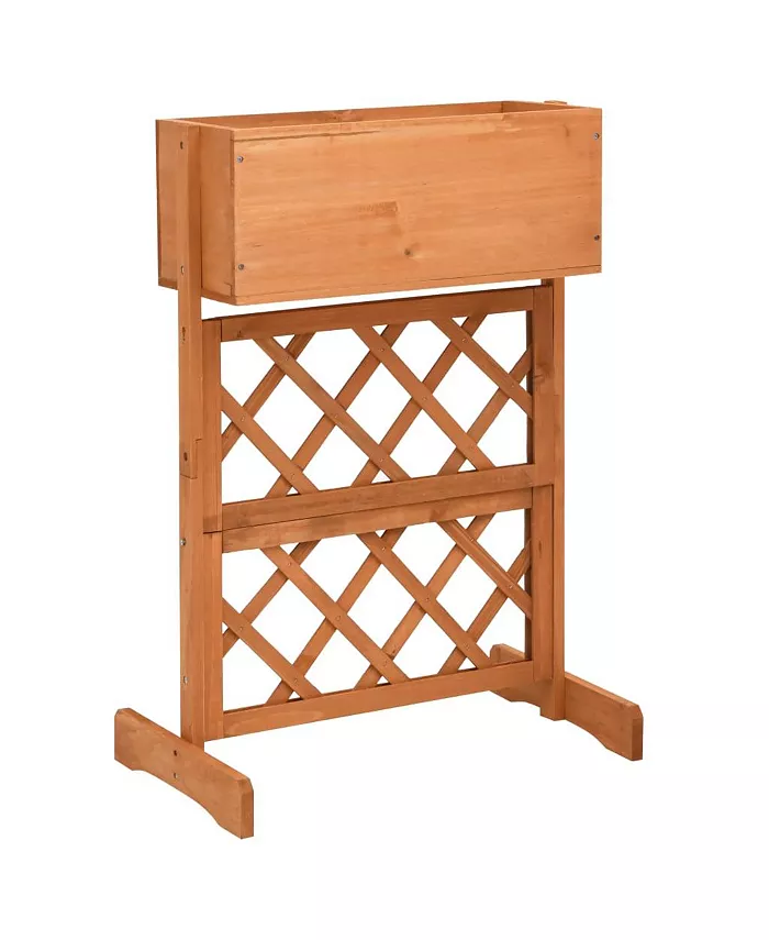 vidaXL Garden Trellis Planter Orange 17.7