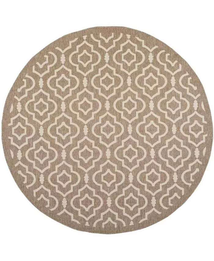 Safavieh Courtyard Brown and Bone 7'10
