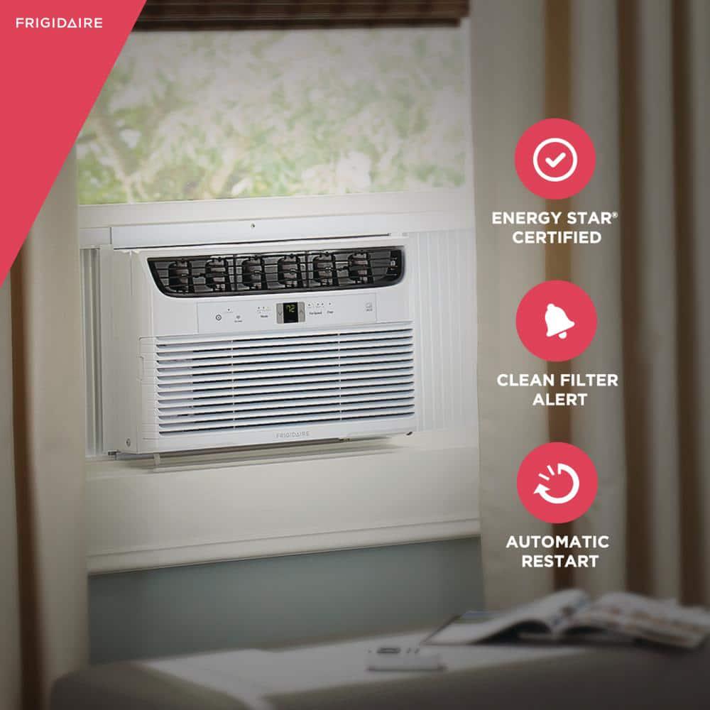 Frigidaire 6000 BTU WindowMounted Room Air Conditioner in White with WiFi