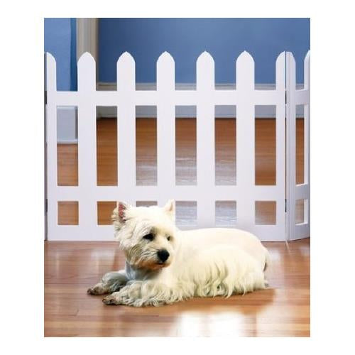 ETNA Products Picket Fence Wood Pet Gate， White， 42