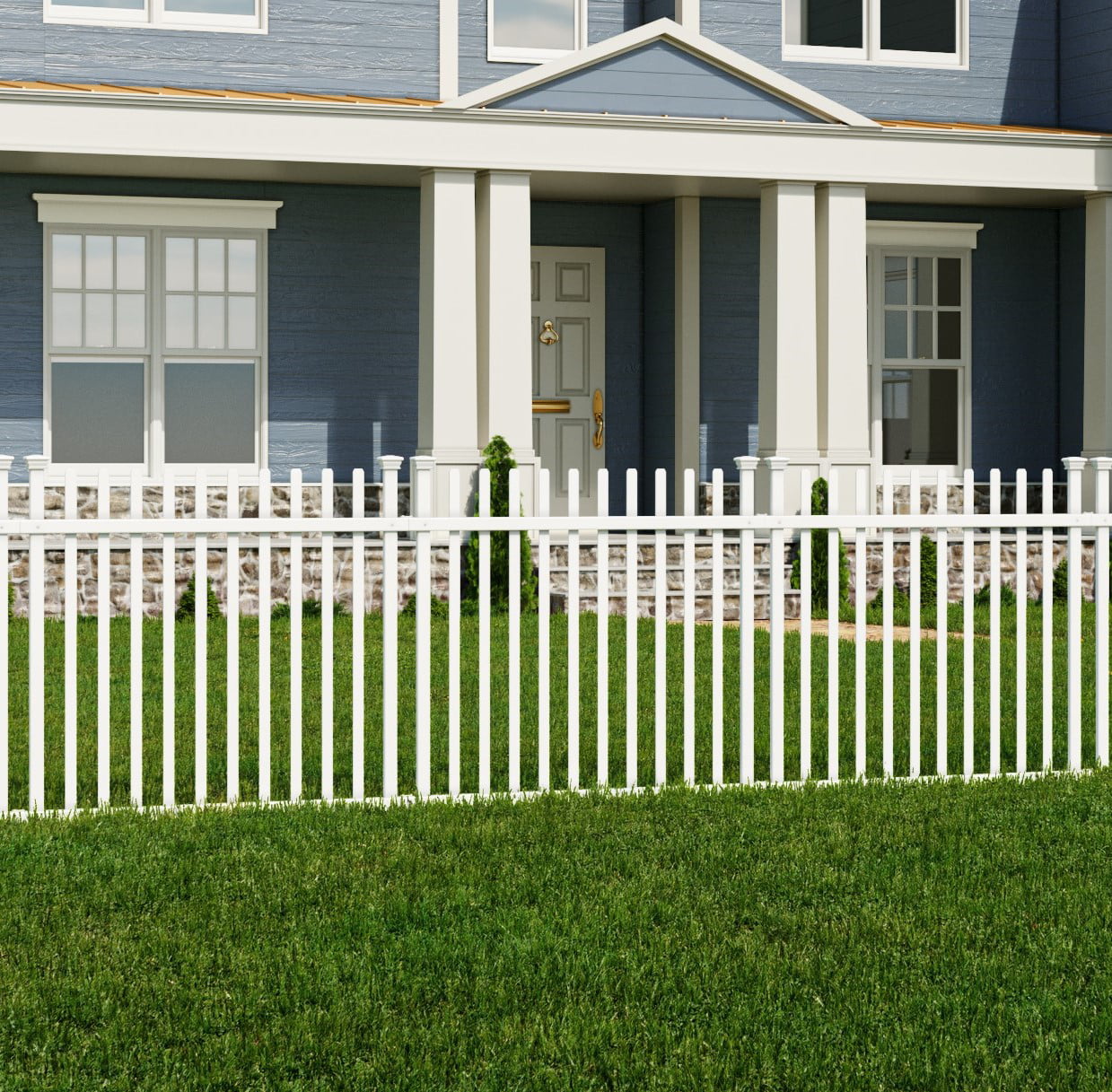 Zippity Outdoor Products Burbank Vinyl Picket Fence (2-Pack)