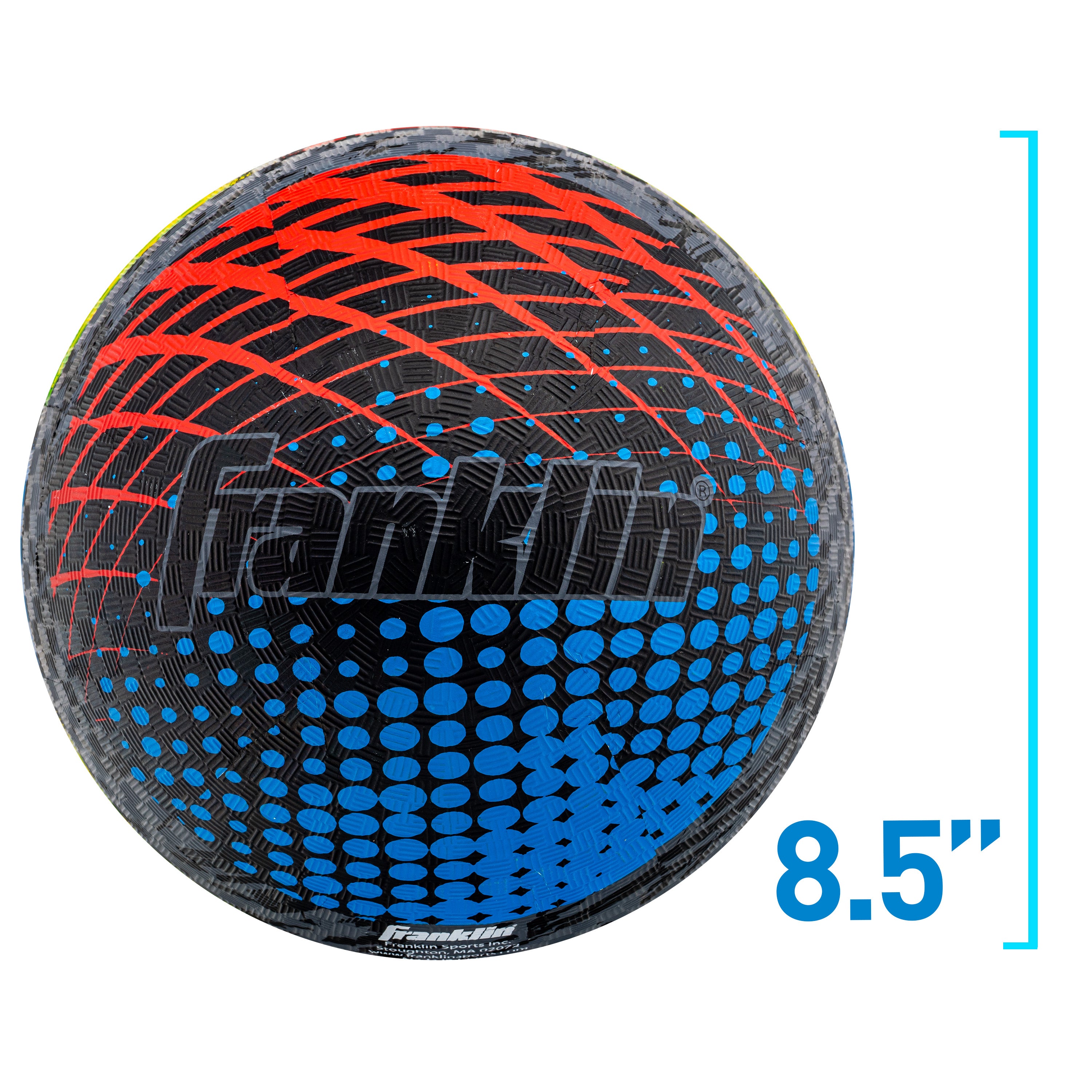 Franklin Sports MYSTIC Rubber Playground Ball - Kickball， Dodgeball and Four Square Ball - 8.5
