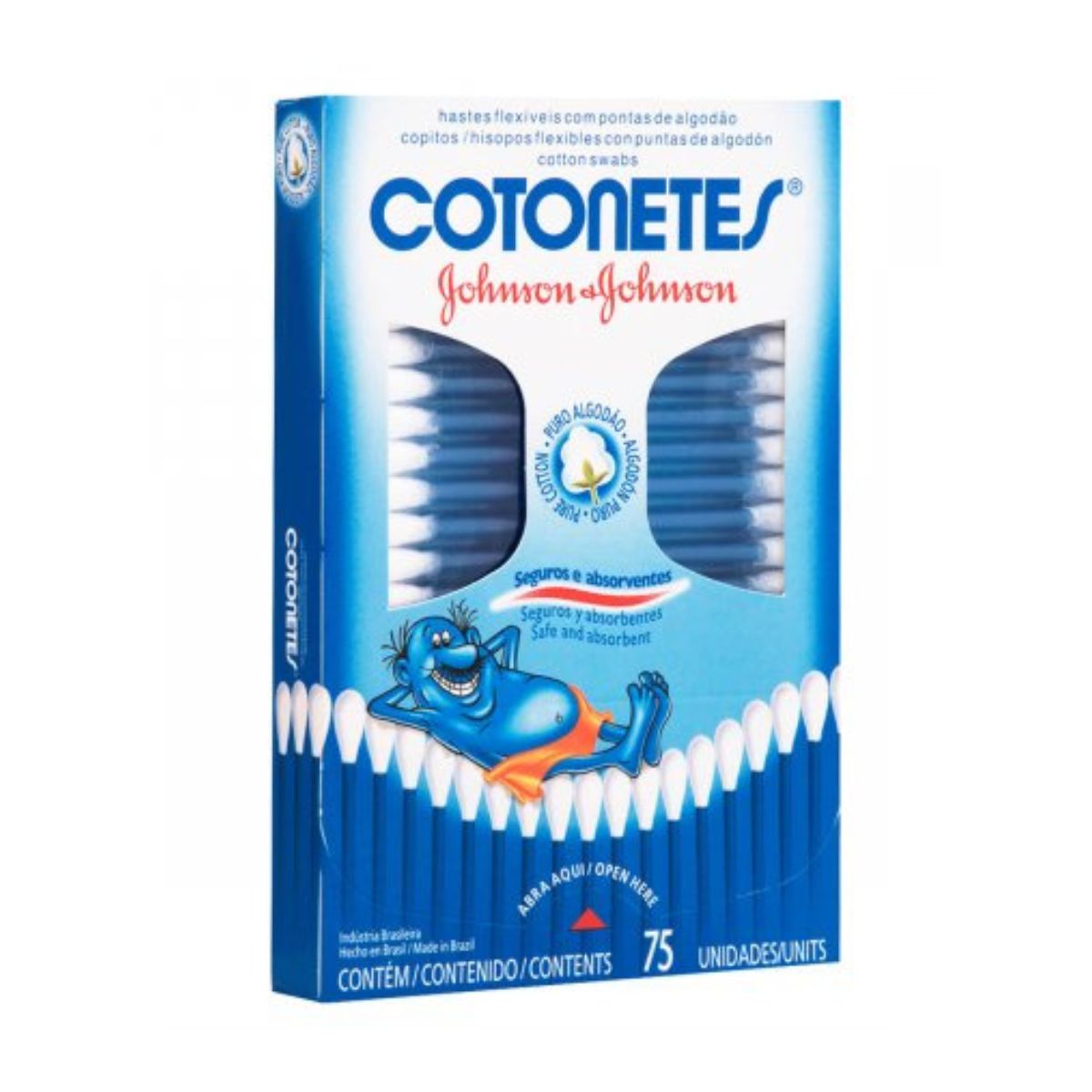 Haste Flexivel Cotonetes Johnson & Johnson 75 Unidades