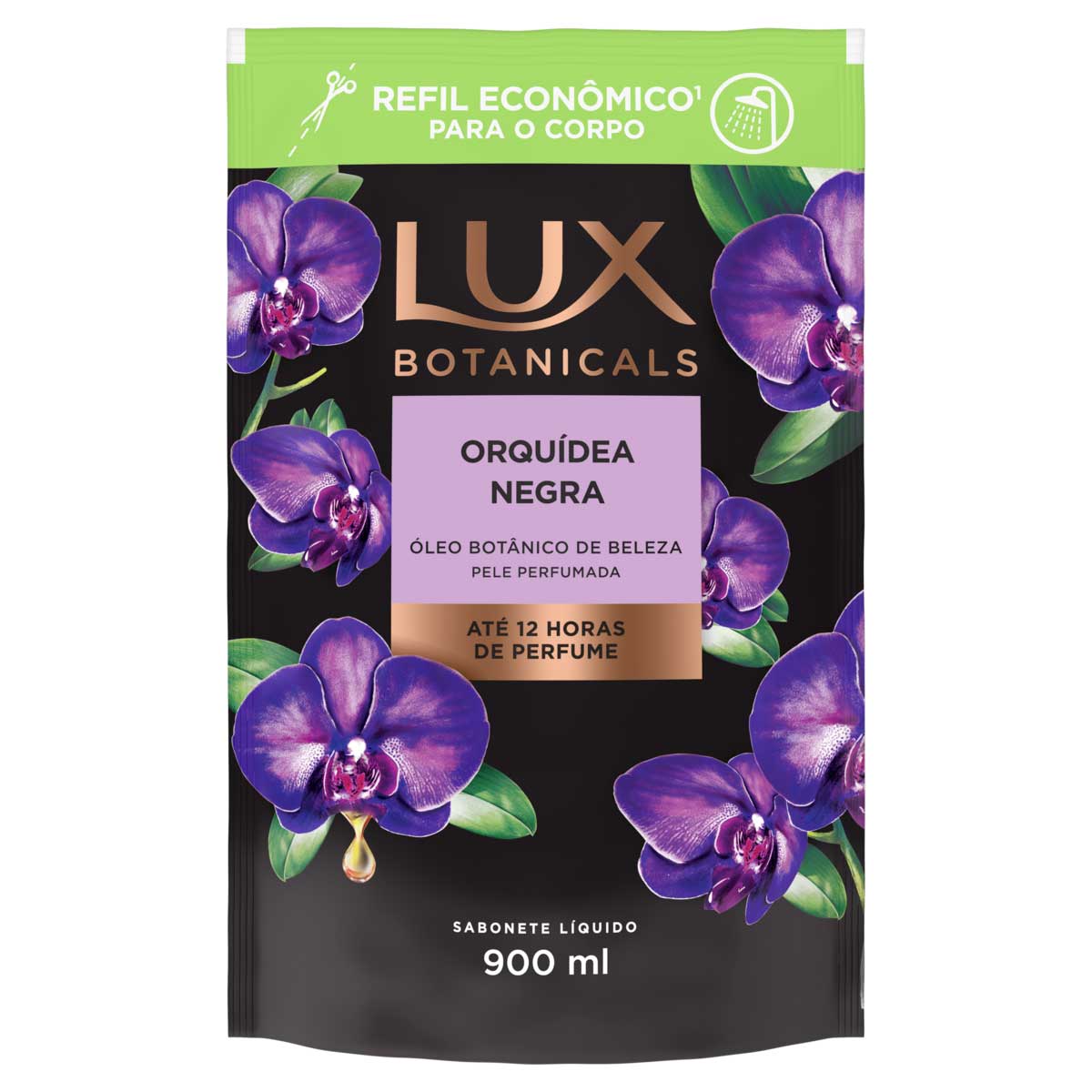 Sabonete Liquido Orquidea Negra Lux Botanicals Sache 900ml Refil Economico