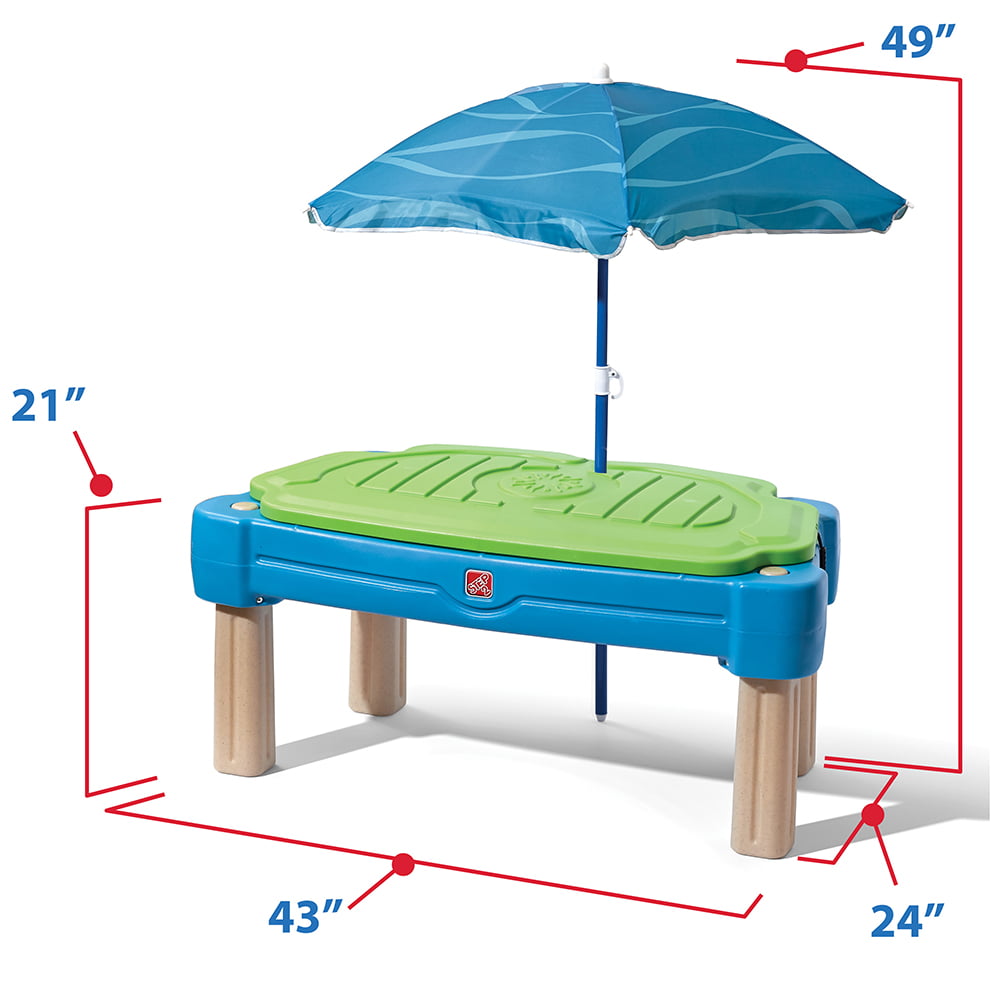 Cascading Cove Toddler Sandbox Water Table Cover and Umbrella