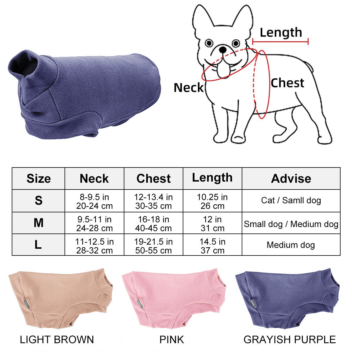 ROZKITCH Hairless Cat Sweatshirt Small Dog Hoodie Fleece Dog Sweatshirt Spring Soft Vest Thickening Warm Cat Sweater Puppy Clothes Sweater Pet Pajamas for Small Dog Cat Puppy Kitten