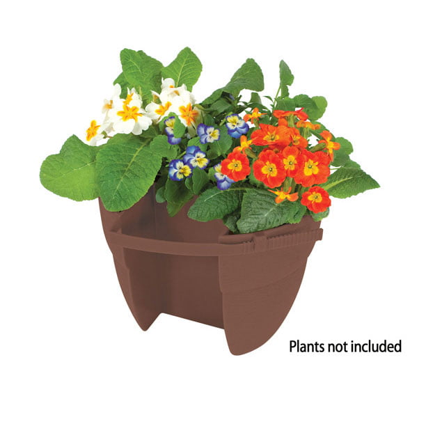 Emsco Group 2465-1 Bloomers Post Planter, for 4x4 Posts, Brown