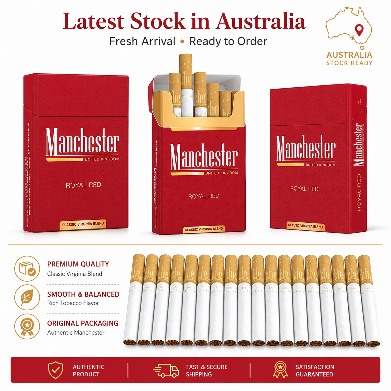 Manchester Royal Red 12mg Carton