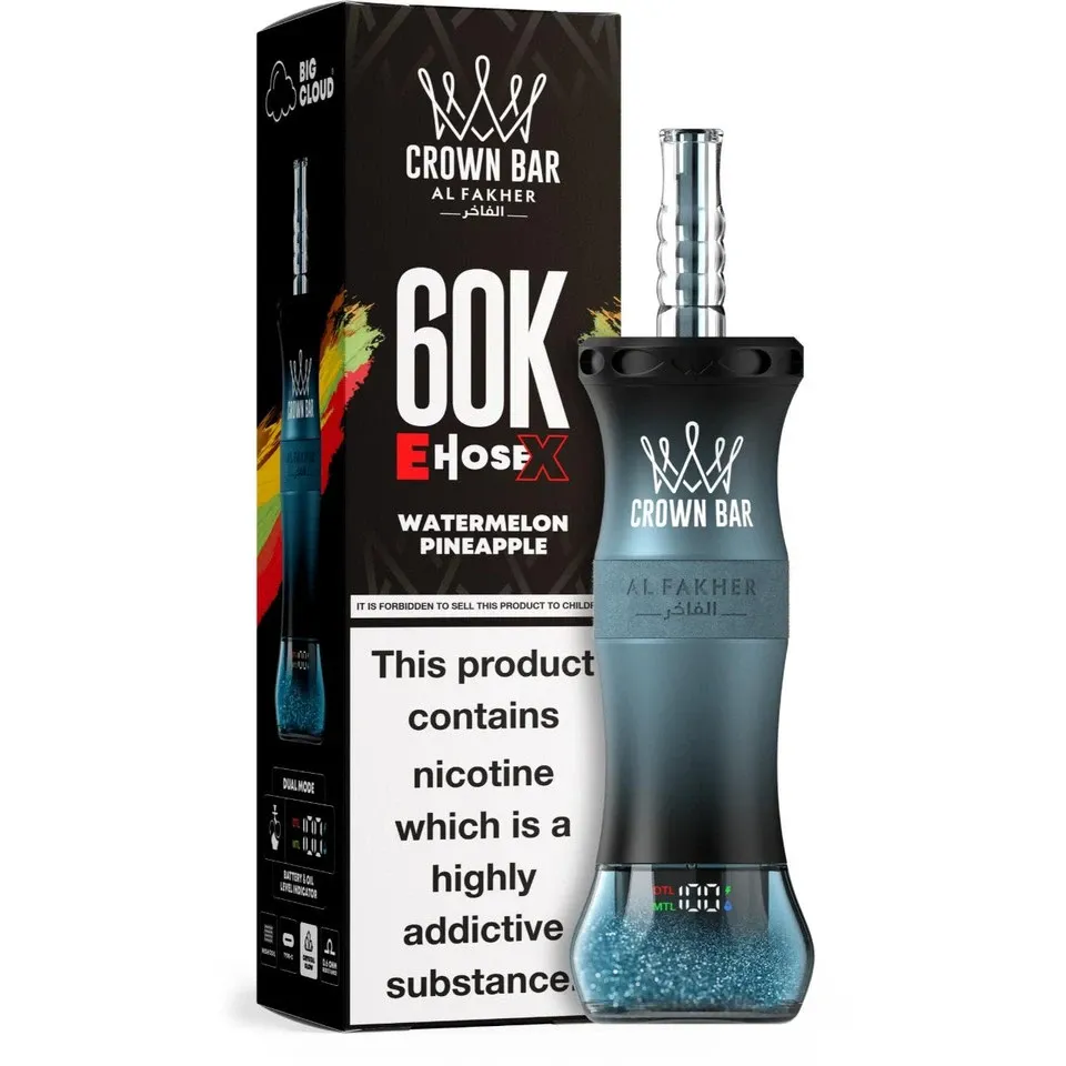 Al Fakher Crown Bar E-Hose X Disposable – 60000 Puffs 🔥