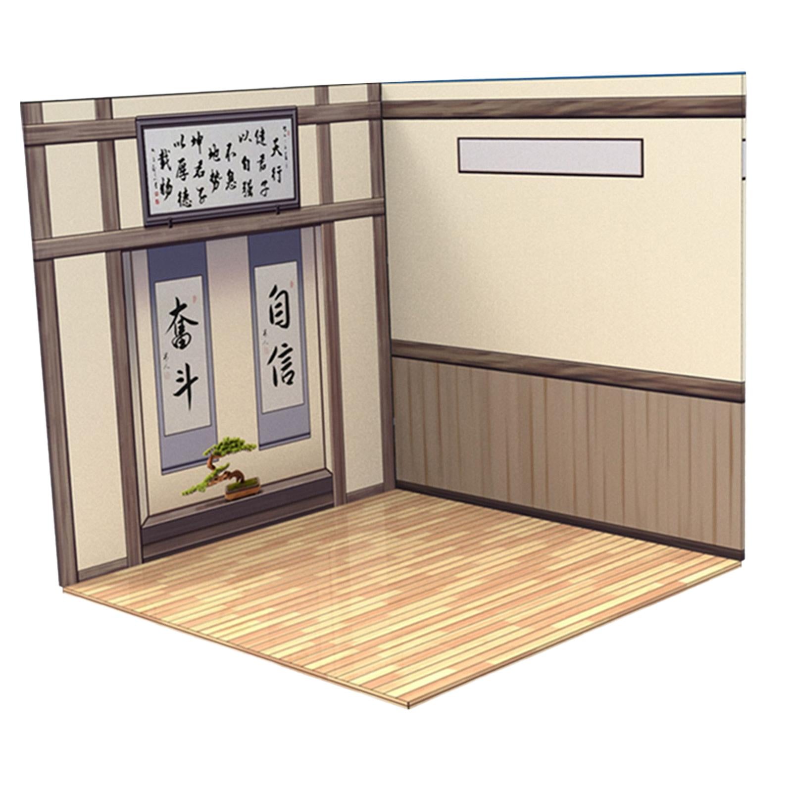 1:12 Backdrop Scene Layout Display Background Vehicle Model Showcase ama Organizer for Action Figures Diecast Car Dolls Study Room