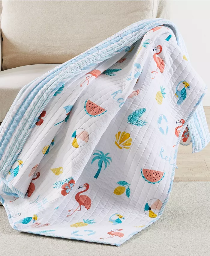 Levtex Home Summertime Quilted Reversible Throw， 50