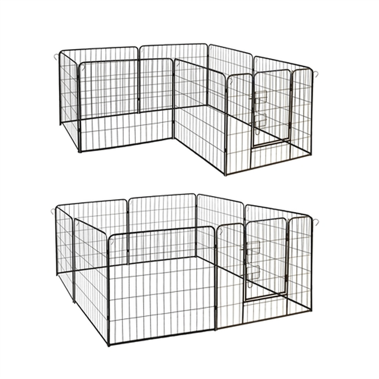 ALEKO Heavy-Duty Dog Kennel Pet Playpen 8 Panels 32 x 24 inch