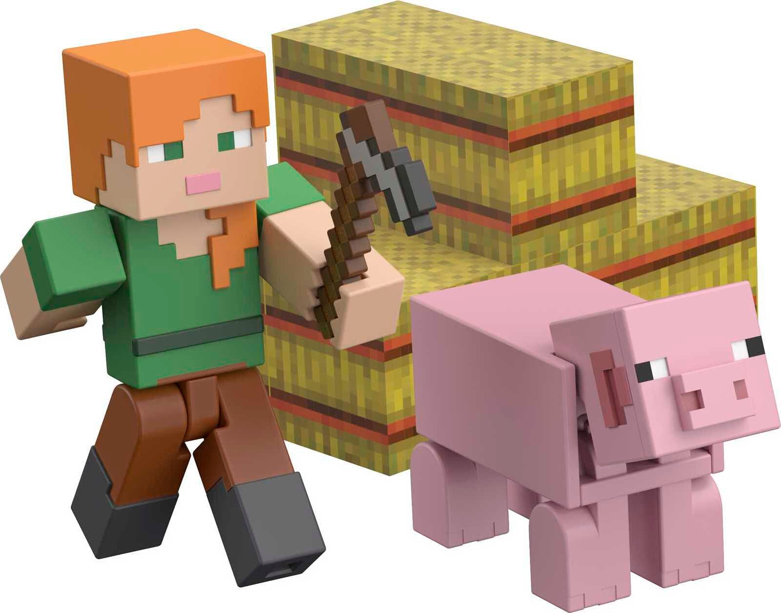 Minecraft Farm Life Adventure Pack Figures， Accessories And Papercraft Blocks