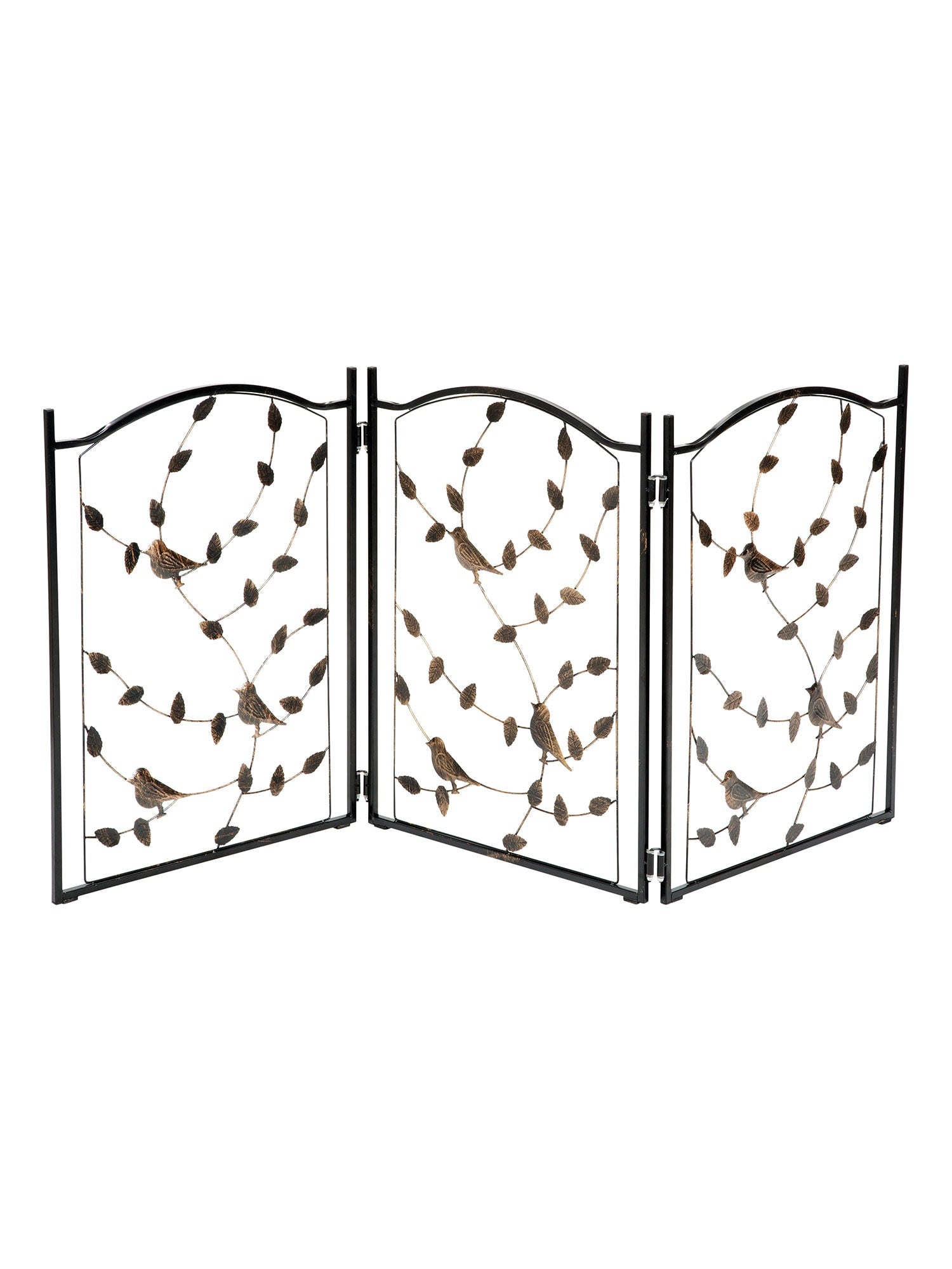 3 Panel Pet Gate -Trifold Metal Leaf Bird Dog Gate - 53