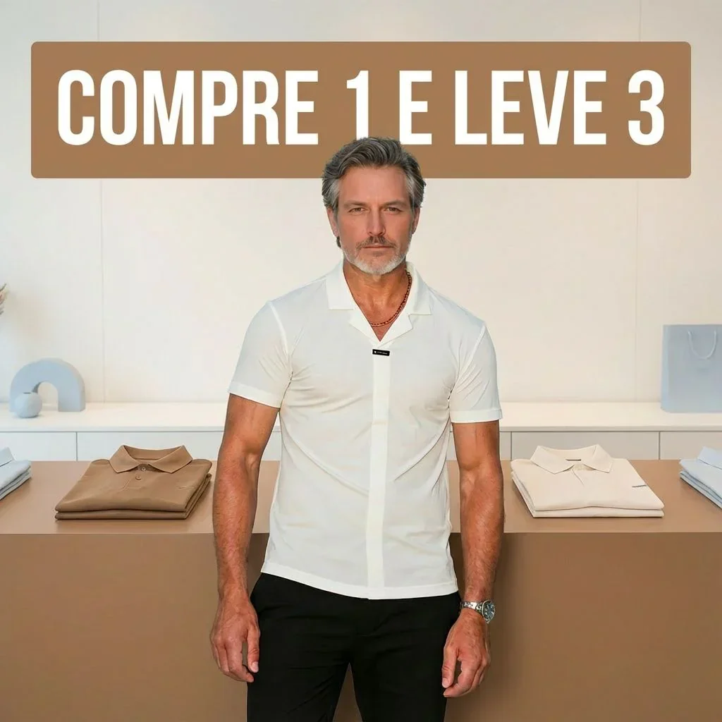 [COMPRE 1 E LEVE 3] Camisa Balthazar™ com Design Clean e Caimento de Alta Alfaiataria / Minimalismo Sofisticado para Quem Lidera com Estilo.