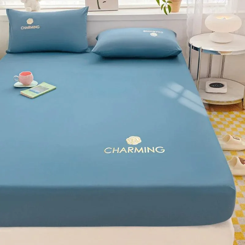 Jogo de Cama CharmeSoberano™ 600 Fios - Algodão Egípcio e Elegância Noturna!