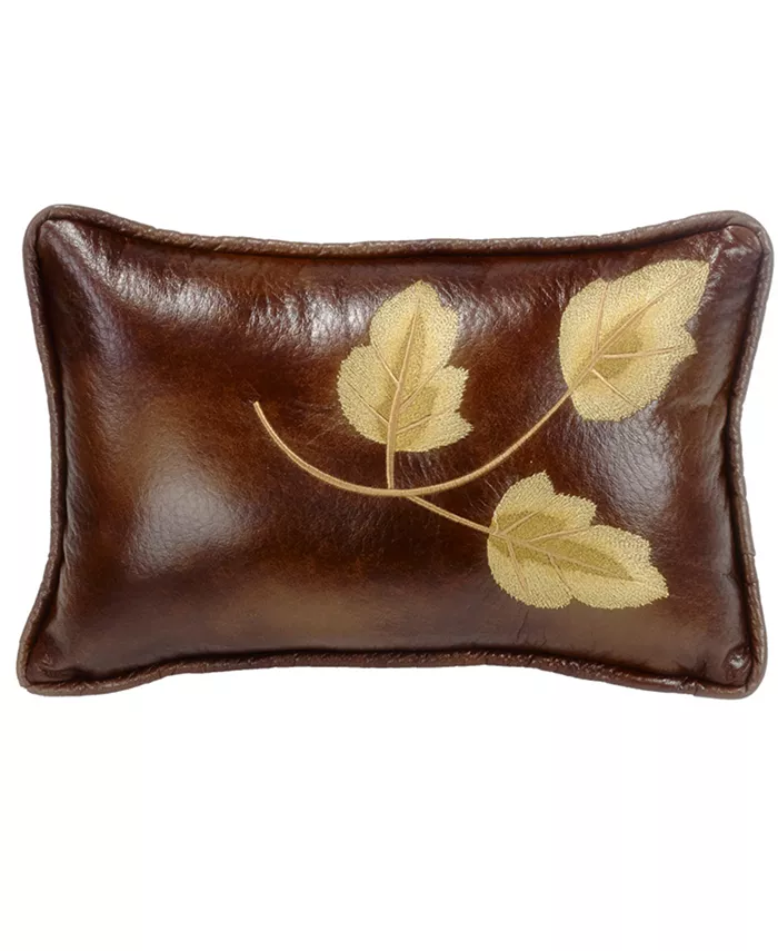 HiEnd Accents 12x19 Embroidery Leaf Pillow