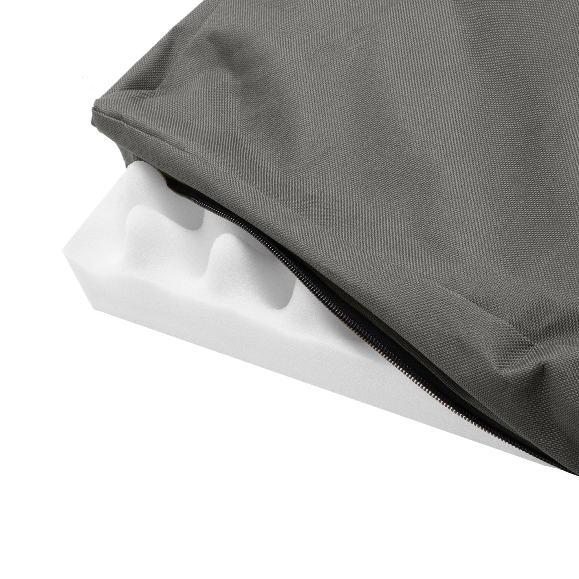 FurHaven Pet Products | Deluxe Orthopedic Oxford Indoor/Outdoor Water-Resistant Pet Bed for Dogs and Cats， Stone Gray， Large