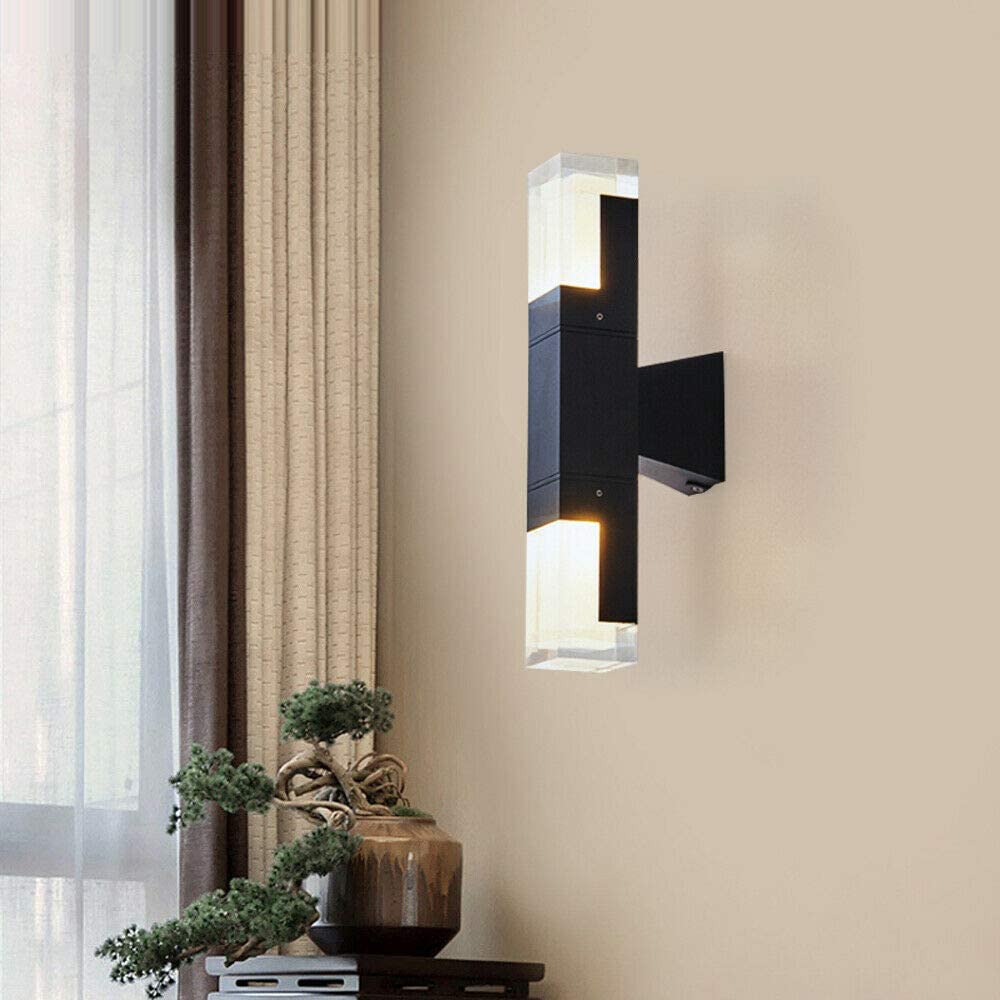 FETCOI Outdoor Wall Light Modern Wall Fixture Waterproof LED Wall Lamp 10W 85-260V Wall Lantern Suitable for Outdoor Indoor Corridor Balcony (Dual-head)