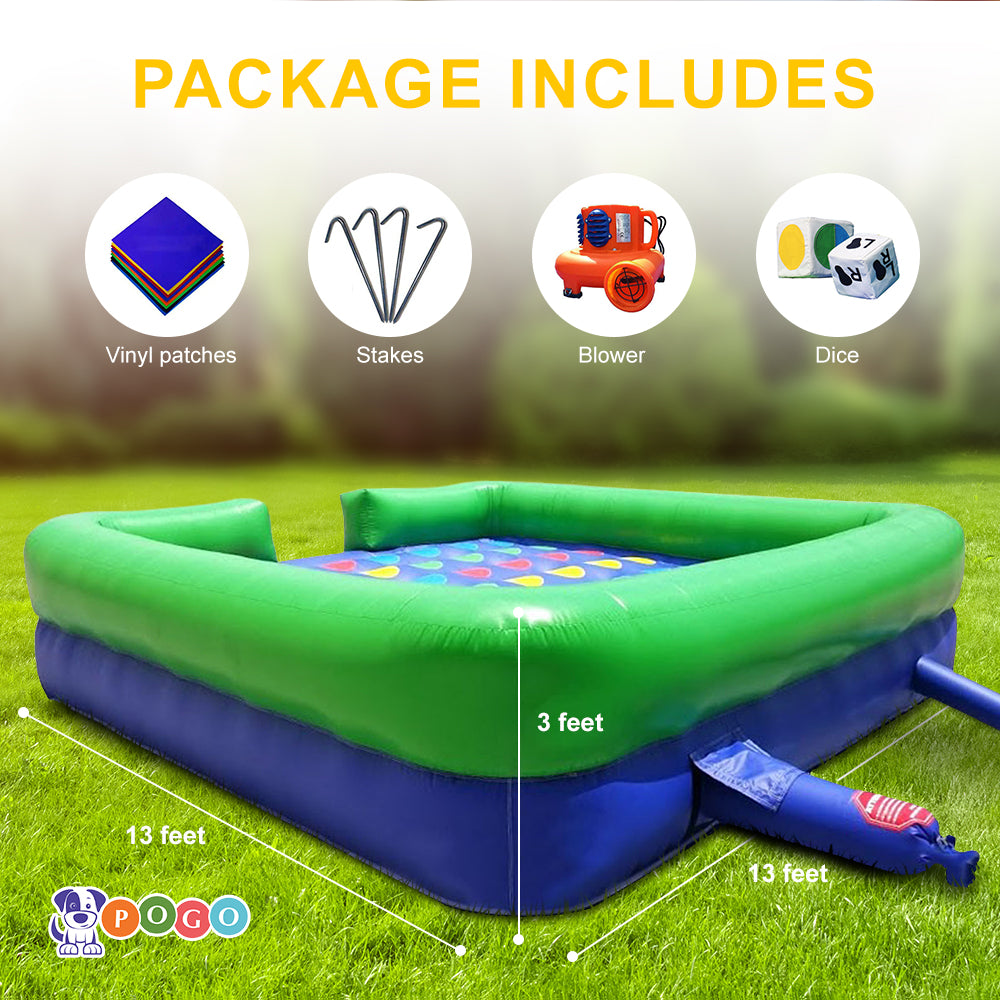 Pogo Bounce House Crossover Interactive Giant Inflatable Twister Game