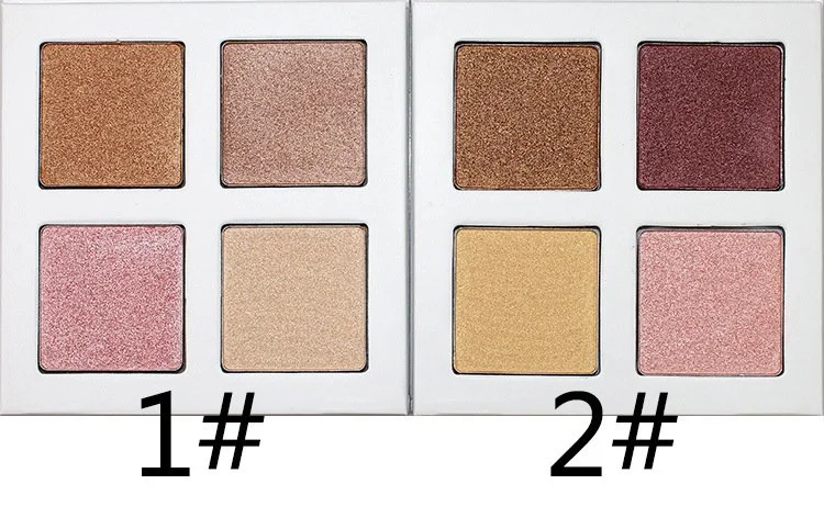 4 Color Shimmer Highlighters Powder Palette