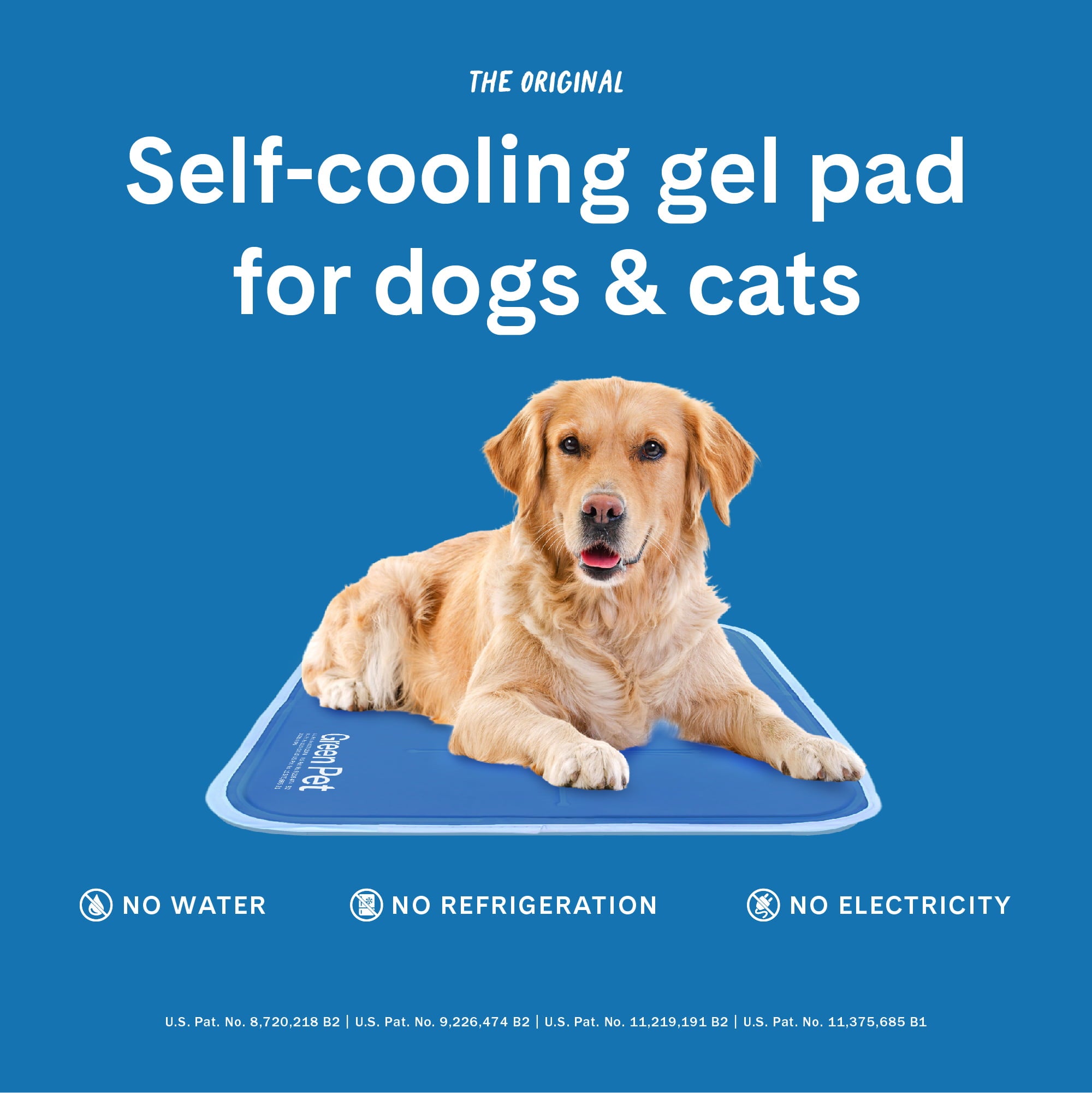 The Green Pet Shop Dog Cooling Mat， Large - Pressure-Activated Gel Dog Cooling Pad - This Pet Cooling Mat Keeps Dogs and Cats Comfortable， Avoid Overheating - Ideal for 46 - 80 Lb. Dogs