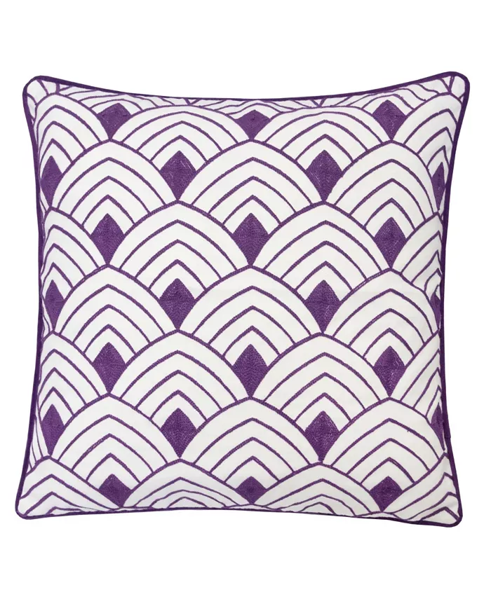 Homey Cozy Abigail Waves Square Decorative Throw Pillow
