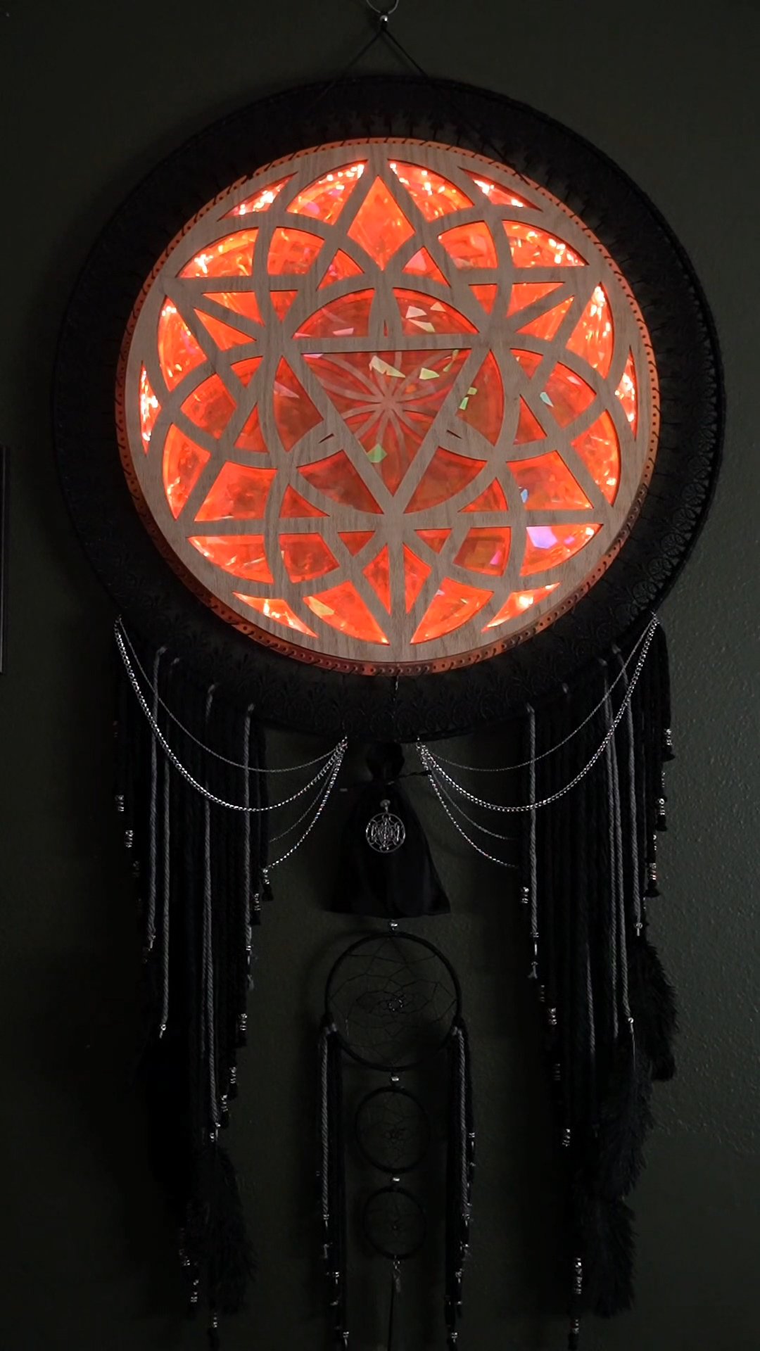 💝Clearance sale + free shipping-Mandala art dreamcatcher with light🪶