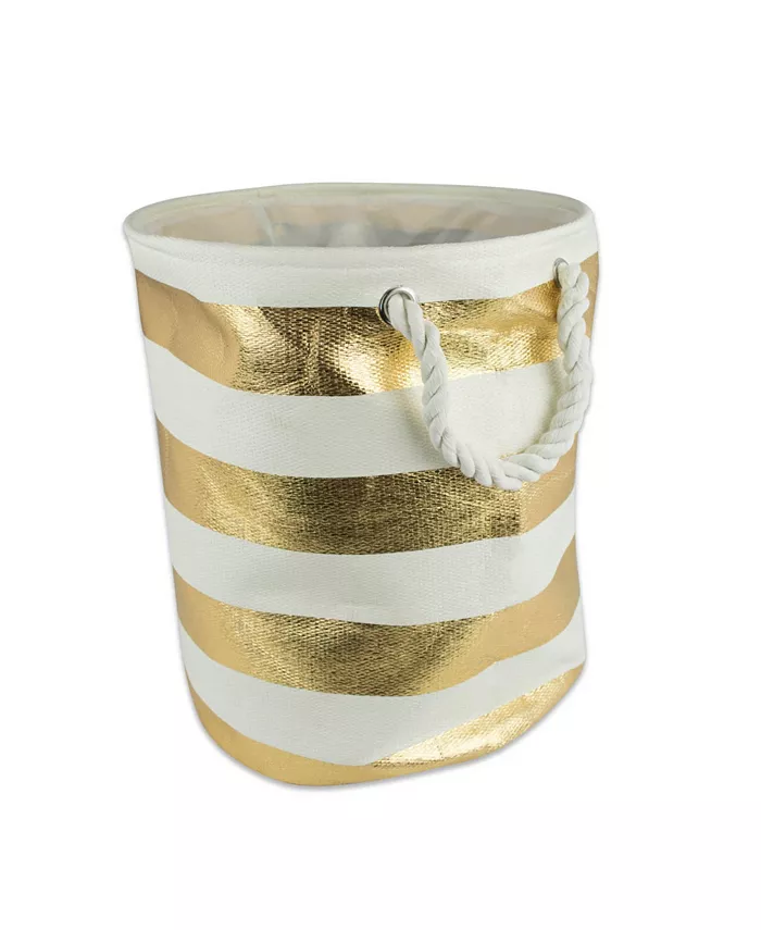 Design Imports Paper Bin Stripe Round Large