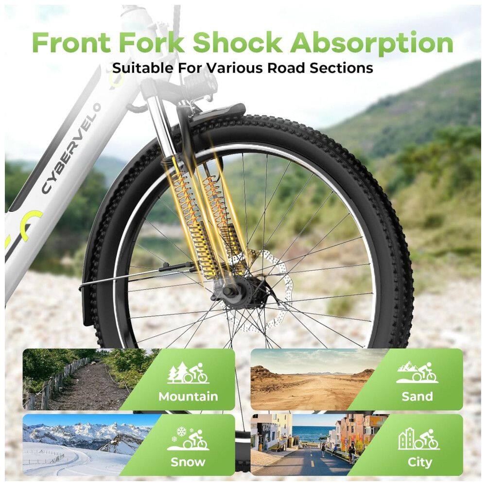 Bicicleta Elétrica Aoango EK2 1000W Pico – Velocidade Máxima 40km/h, Autonomia 128km, Rodas 26