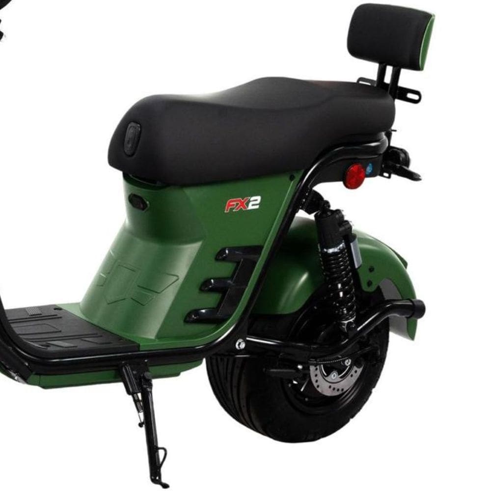 Bicicleta Elétrica Scooter Freio a Disco 1000W 60V Lítio FX2 Verde Duos