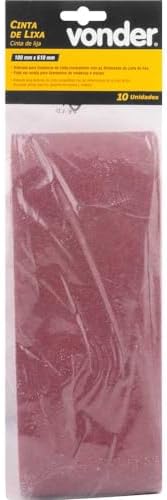 Cinta De Lixa, 100 Mm X 610 Mm, G 40, Pano Resinado, Com 10 Pe?as, Vonder.