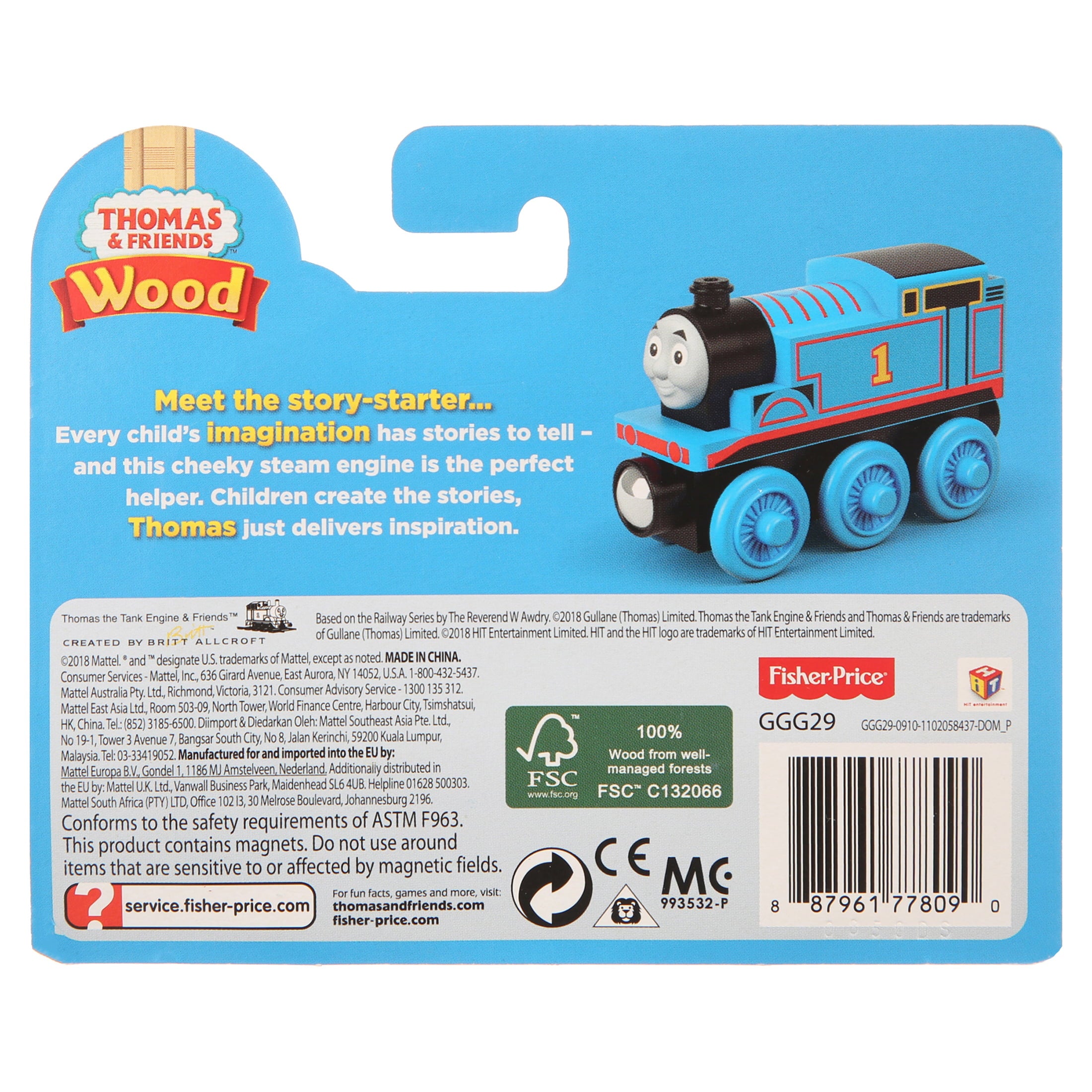 Thomas and Friends Wood Thomas Wooden Tank Engine Train Play Vehicle
