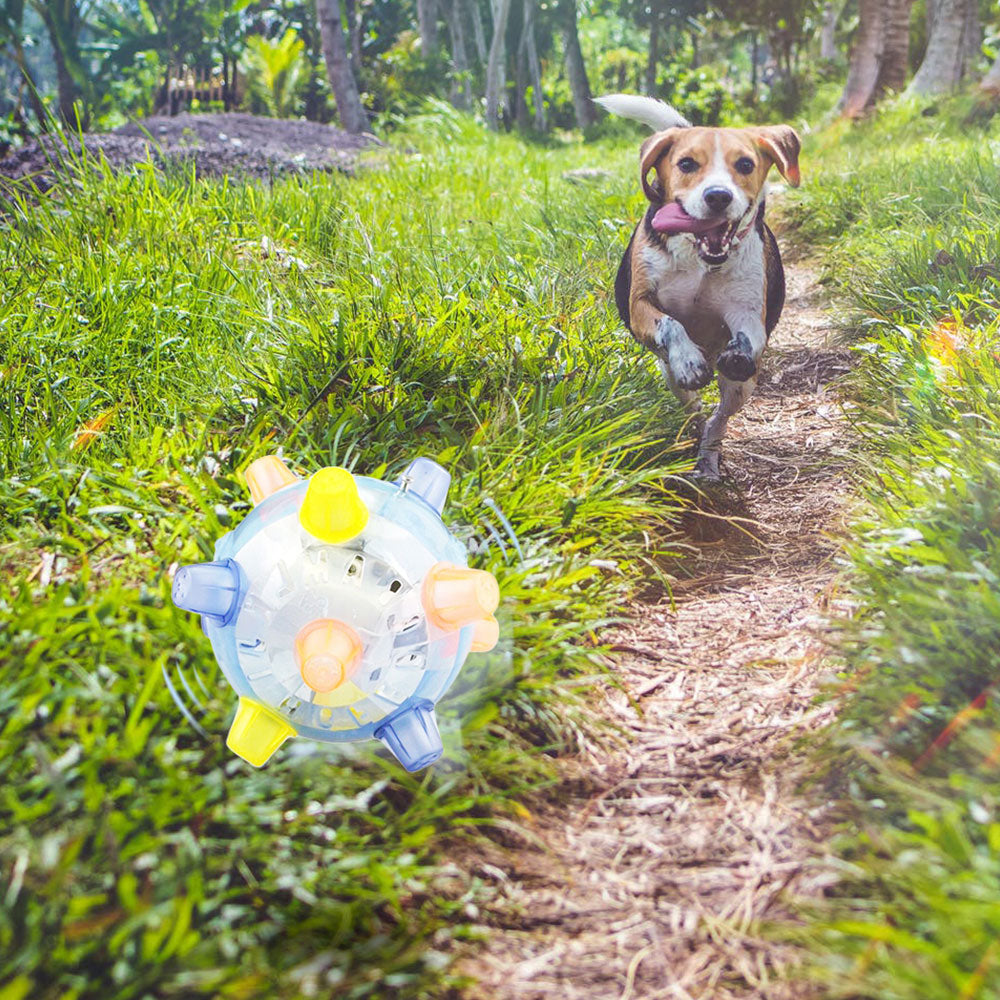 HOTBEST Flash Jumping Ball Creatie Dog Bouncing Ball Jumping ibrating Ball Flashing Jumping Pet Ball With Colorful LED Lights And Music