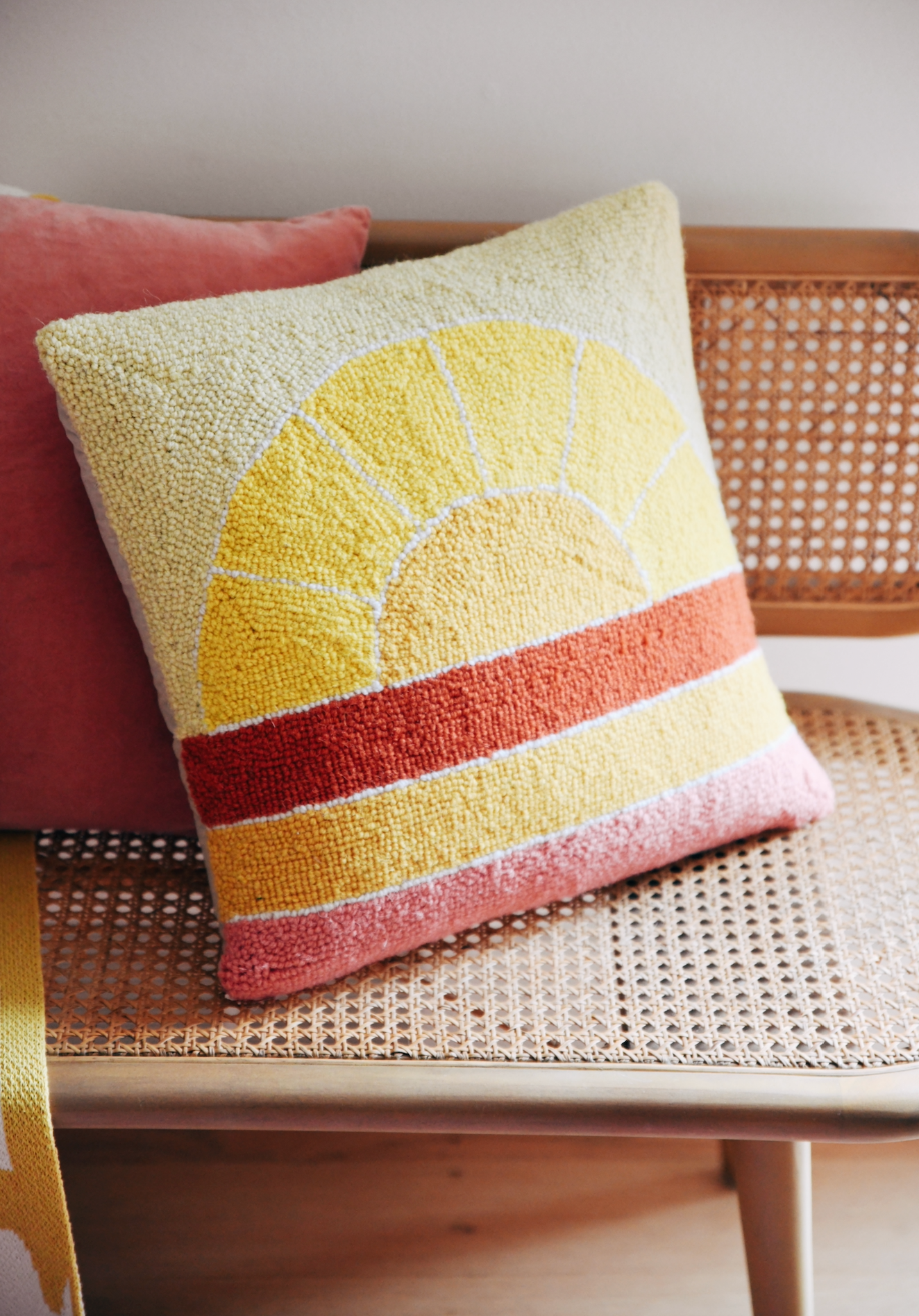 Retro Rainbow Hook Pillow