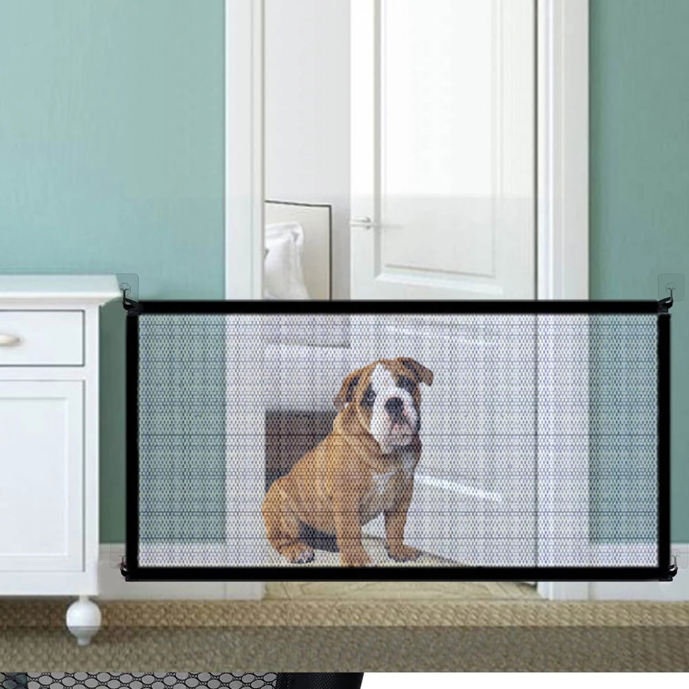 ZTOO Mesh Dog Door Pet Magic Door Portable Folding Mesh Fence Device Installation Baby Safety Gate Hall Staircase Entrance